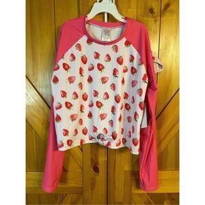 Girls Sol Swim UPF 50 2 Piece Long Sleeve Swimsuit Size 18.5 nwt (0255)